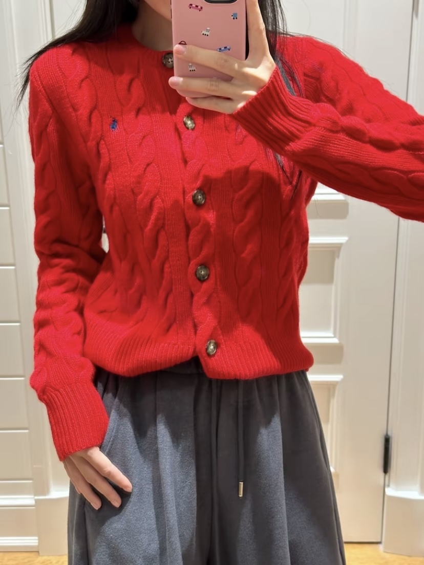 POLO RALPH LAUREN 羊毛羊絨開襟衫