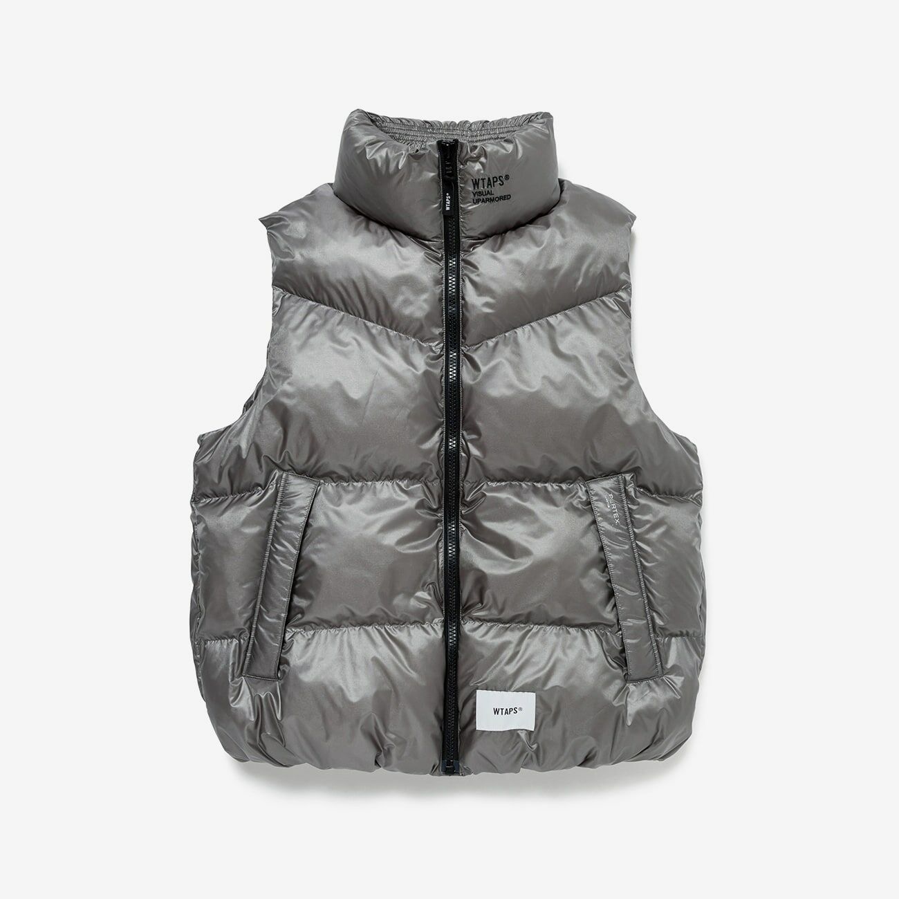 WTAPS GMERA / VEST / NYLON. TAFFETA. PERTEX® LOGO 背心 防水 防風 刺繡 黑色/灰色-242CWDT-JKM03