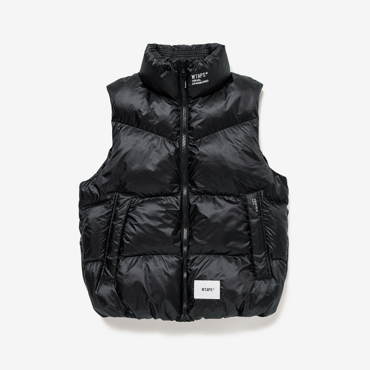 WTAPS GMERA / VEST / NYLON. TAFFETA. PERTEX® LOGO 背心 防水 防風 刺繡 黑色/灰色-242CWDT-JKM03
