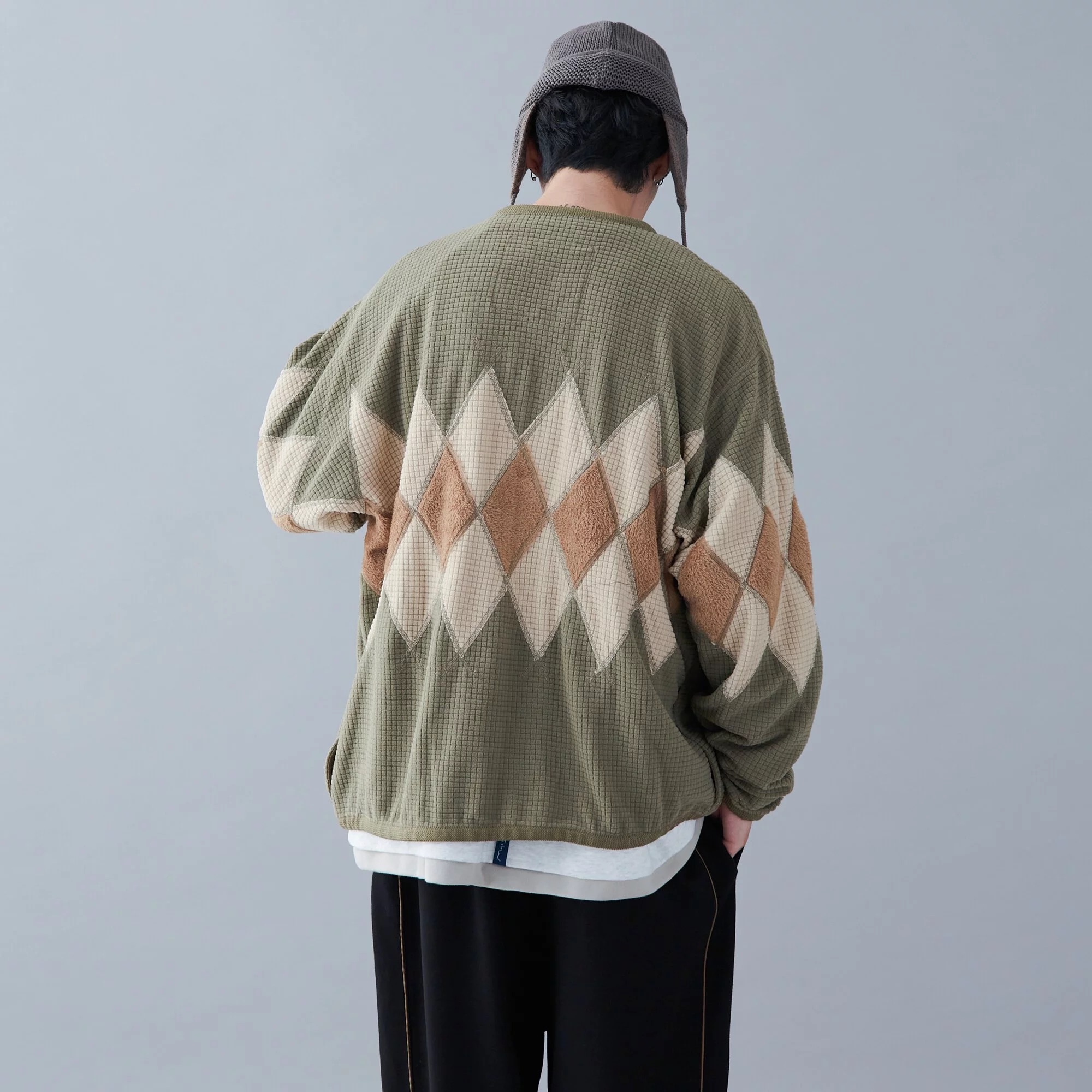 BURLAP OUTFITTER 22AW - Argyle Fleece Cardigan