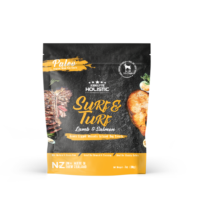 Absolute Holistic Air Dried Dog Treats - Surf & Turf 200g