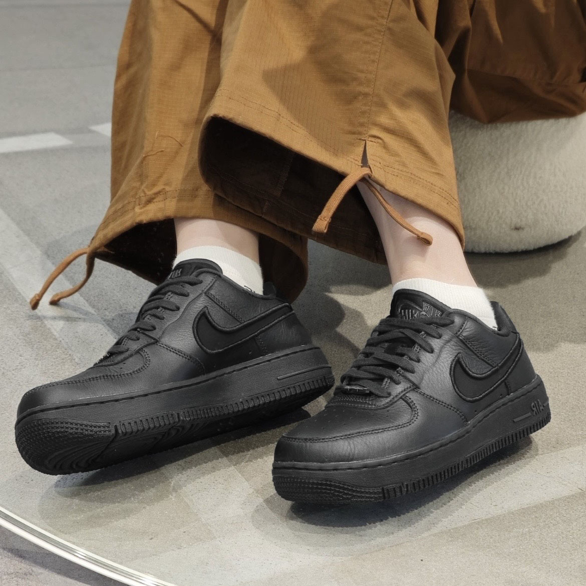 Nike AF1 Low Dance 凹陷勾 雙生鞋款 純黑色 FJ7409-001
