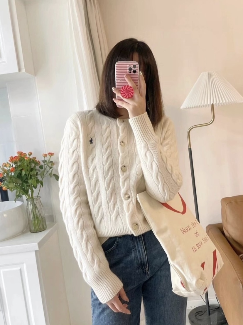 POLO RALPH LAUREN 羊毛羊絨開襟外套