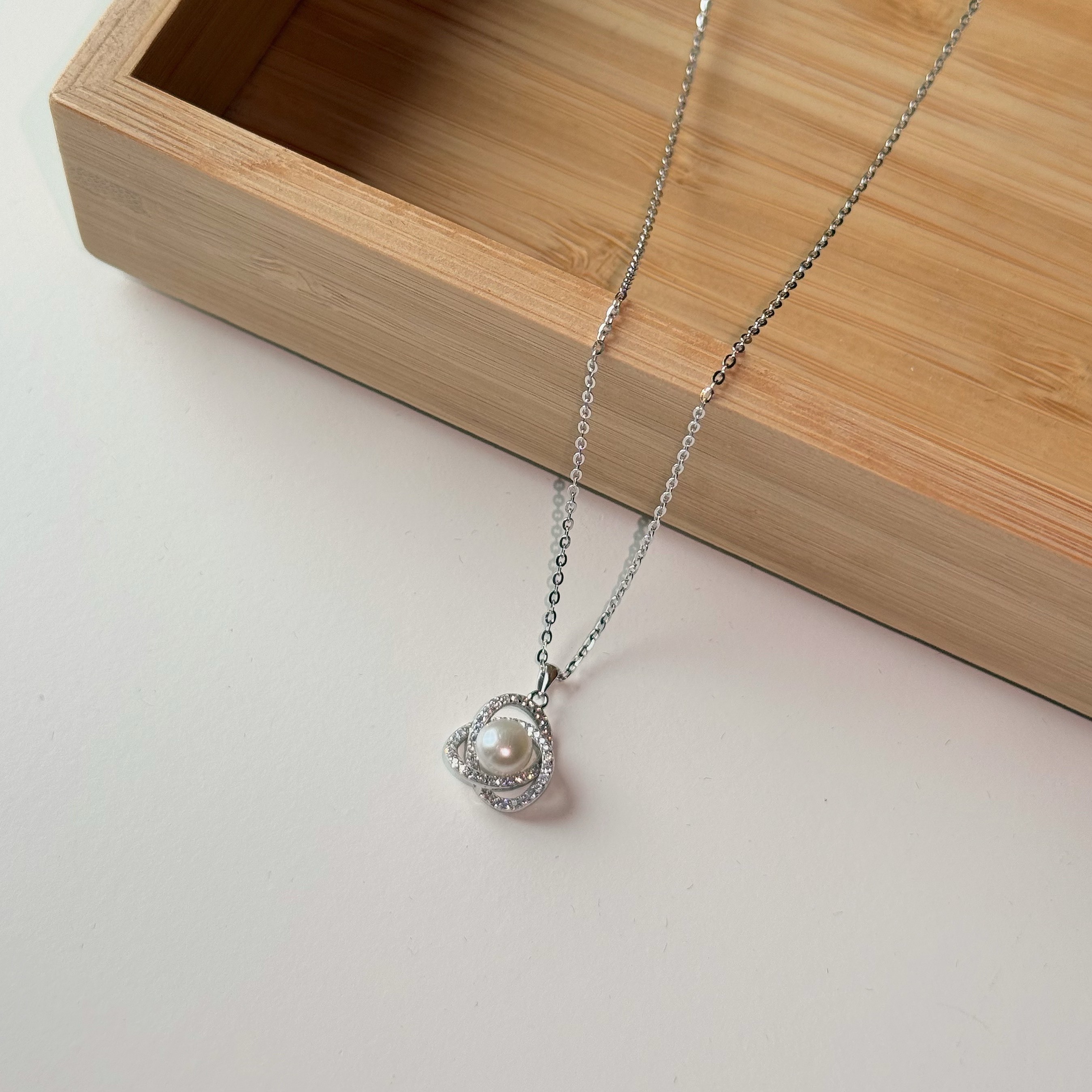 Y46【輕奢】排鑽繞線淡水珍珠套組