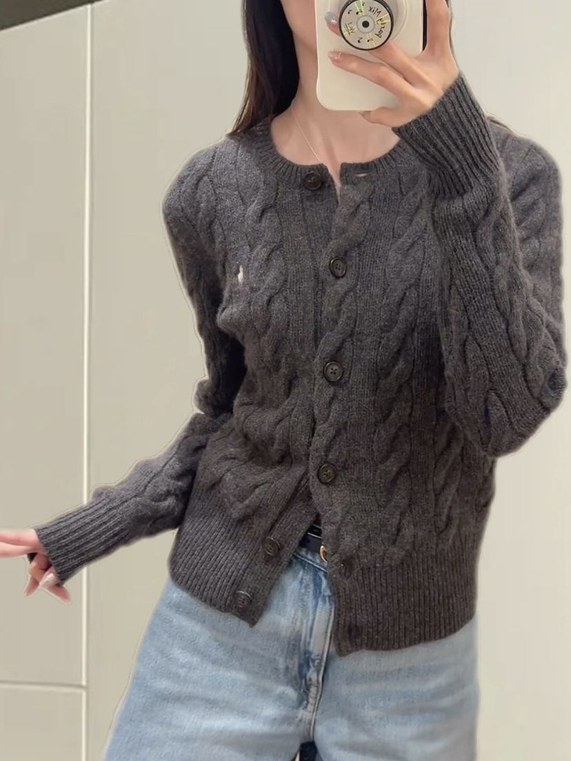 POLO RALPH LAUREN 羊毛羊絨開襟外套