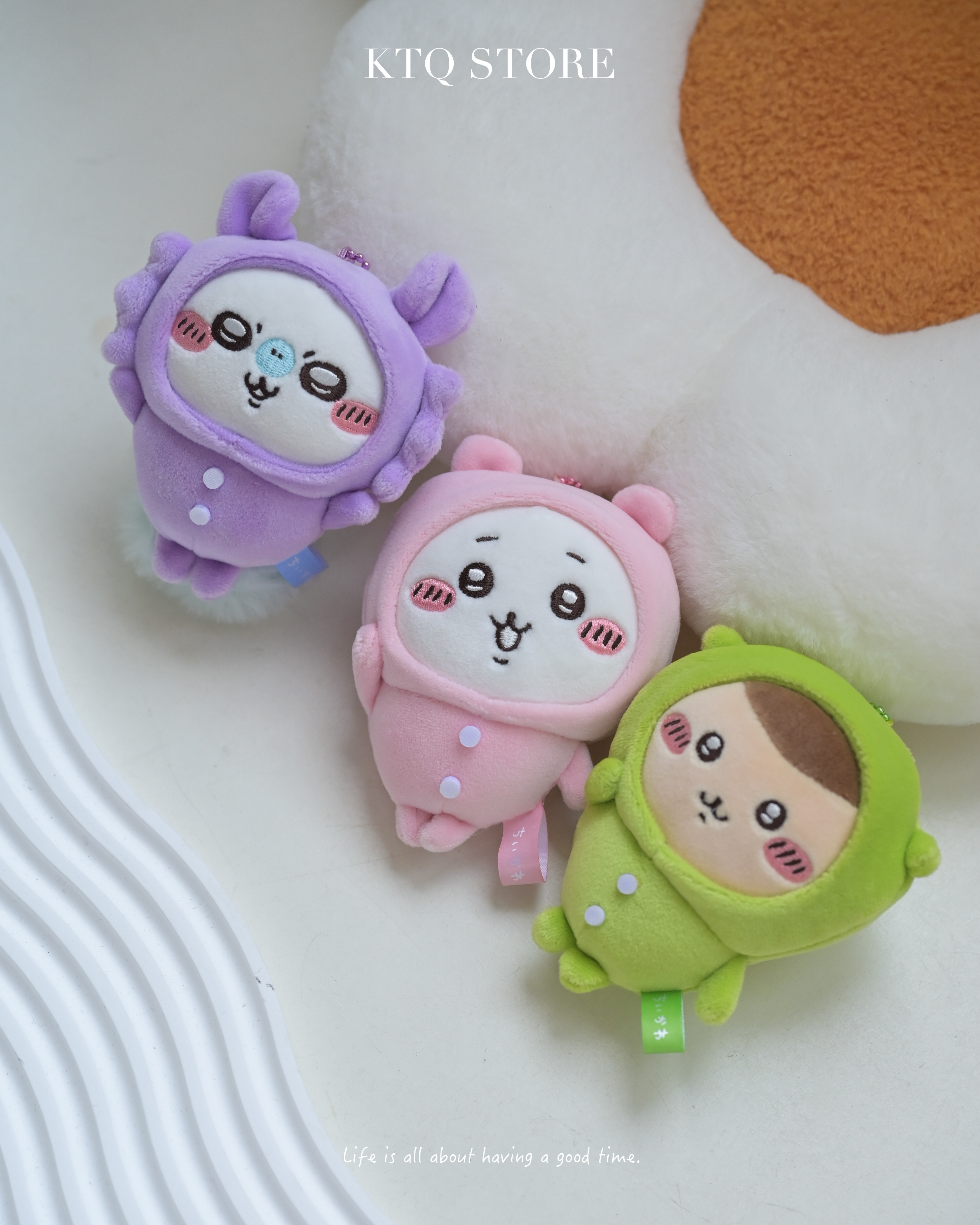 KTQ STORE ‧ 日本 天貓旗艦店 Chiikawa 吉伊卡哇 睡衣派對二代 吊飾 娃娃