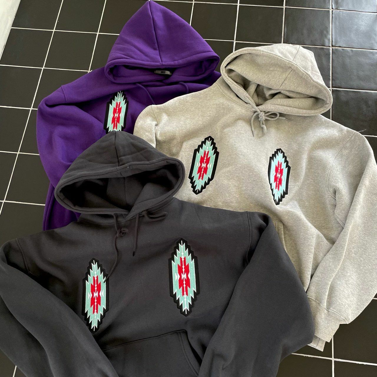 圖案連帽衛衣(薄抓毛底) OREO-087T