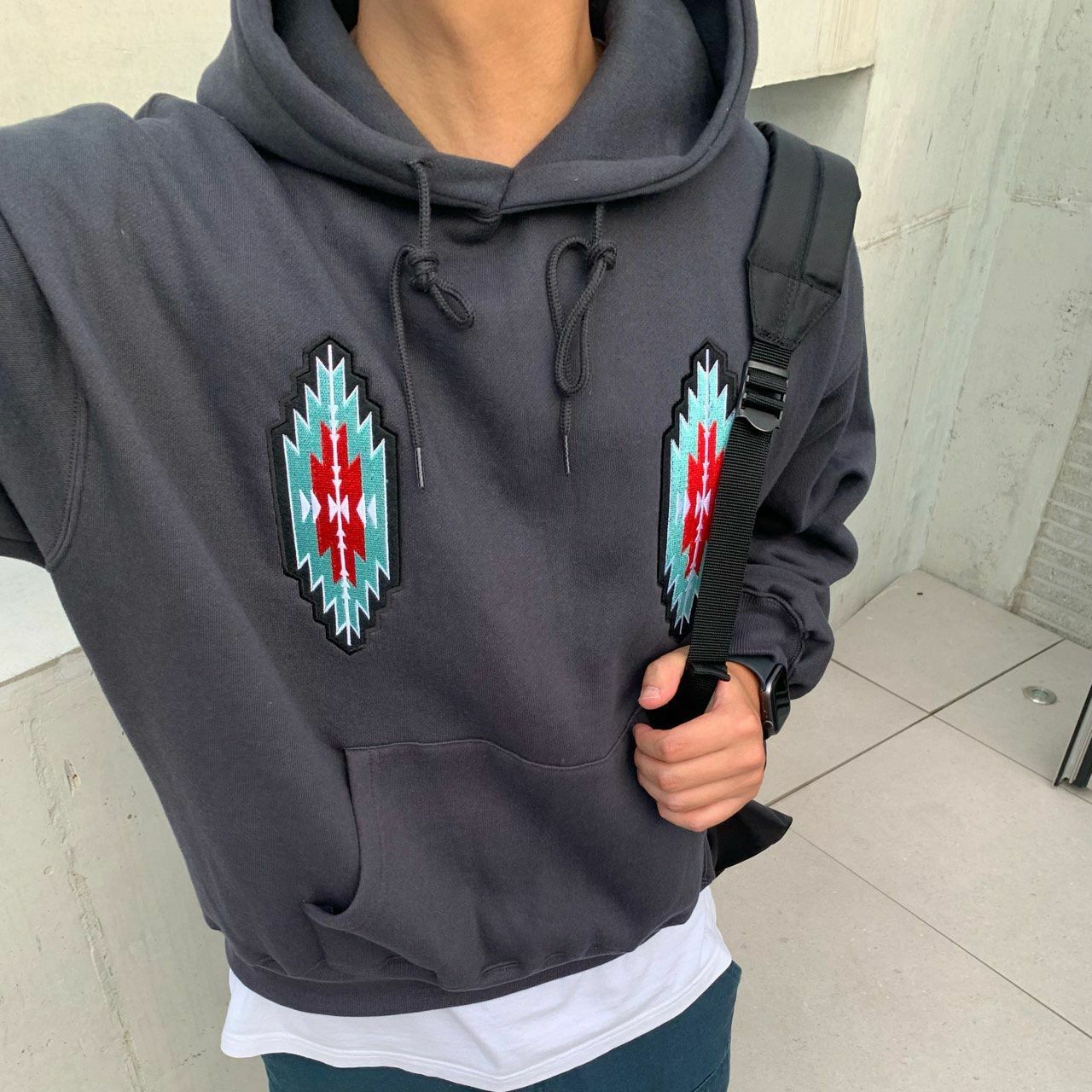 圖案連帽衛衣(薄抓毛底) OREO-087T