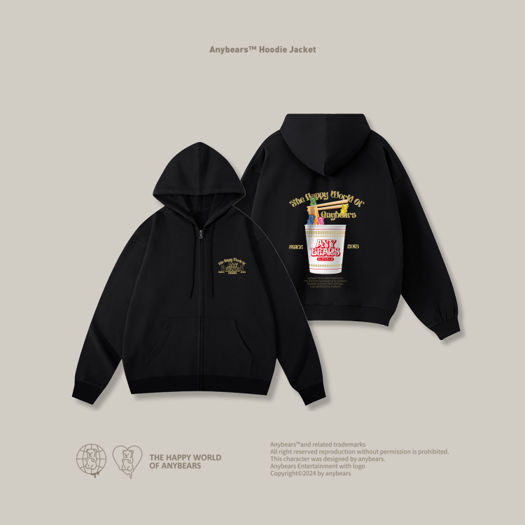 ANYBEARS® Hooded Jacket Cup Noodle BEAR 泡麵熊連帽外套