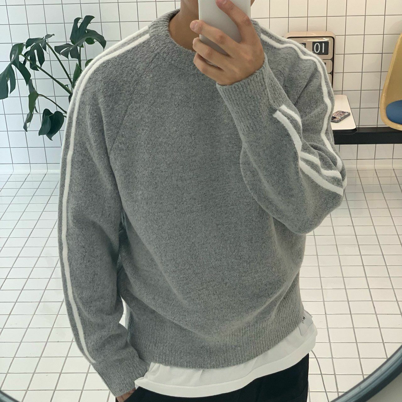 雙間圓領針織衫 OREO-091T