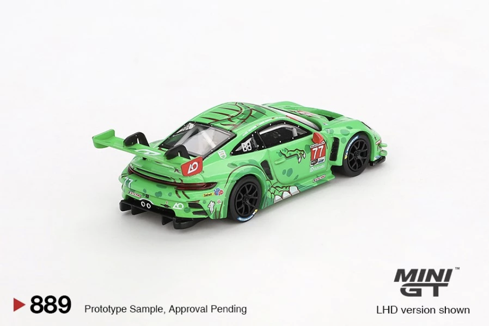 【預訂】Mini GT #889 Porsche 911 GT3 R #77 AO Racing  2024 IMSA Daytona 24 Hrs GTD Pro 2nd Place