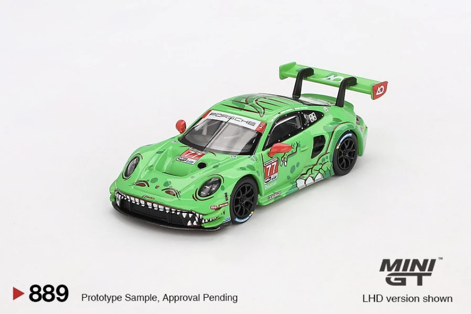 【預訂】Mini GT #889 Porsche 911 GT3 R #77 AO Racing  2024 IMSA Daytona 24 Hrs GTD Pro 2nd Place