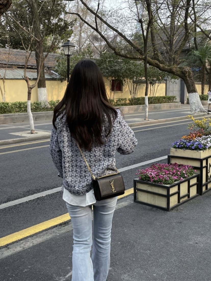 SAINT LAURENT YSL KATE 粒面皮革小型手袋