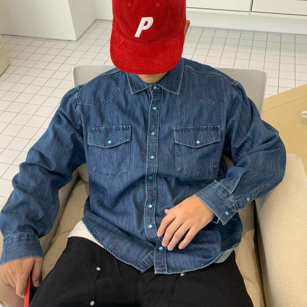 洗水淨色長袖牛仔恤衫 OREO-093S