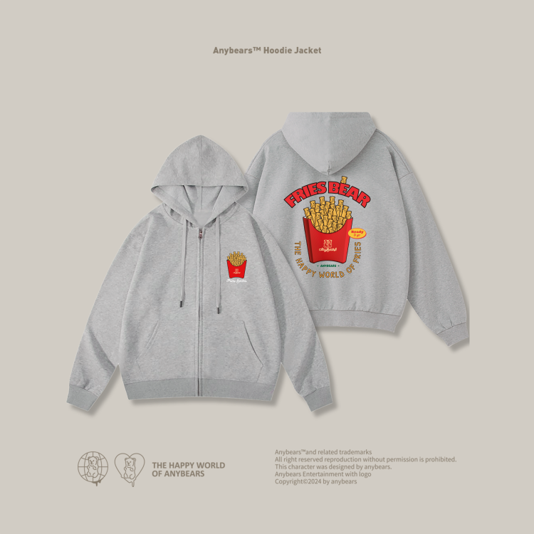 ANYBEARS® Hooded Jacket French fries BEAR 薯條熊連帽外套