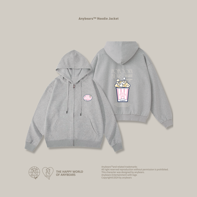 ANYBEARS® Hooded Jacket  Popcorn BEAR 爆米花熊連帽外套