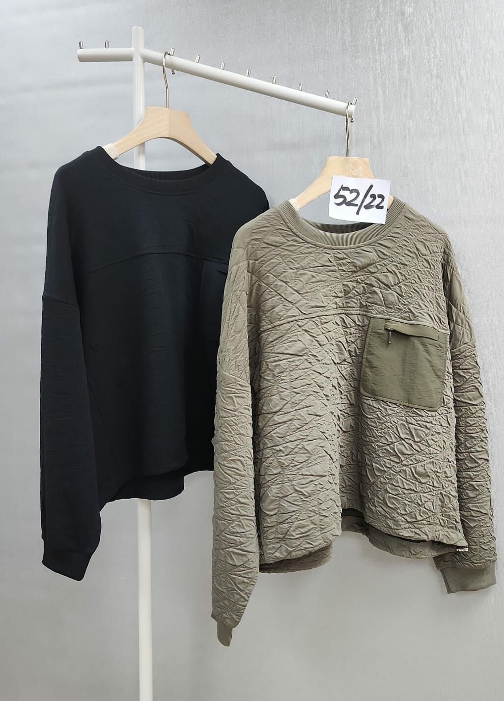 ca14956  皺紋布淨色tee  胸52  長22