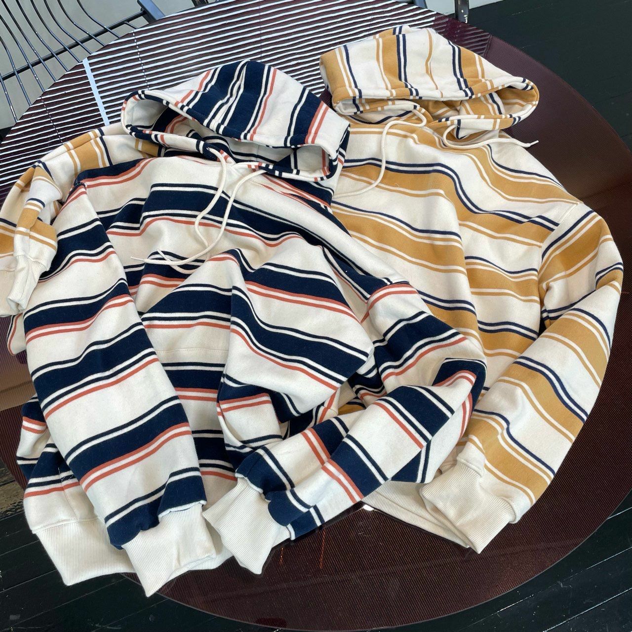 橫紋連帽衛衣 OREO-096T