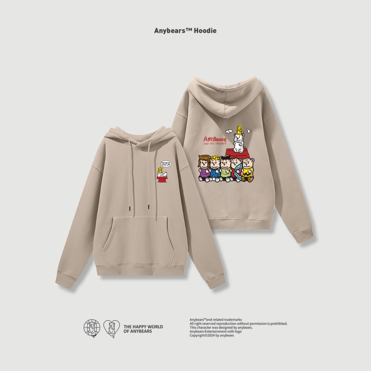 ANYBEARS® Hoodie Snoopy sleep BEAR 史努睡覺熊帽T