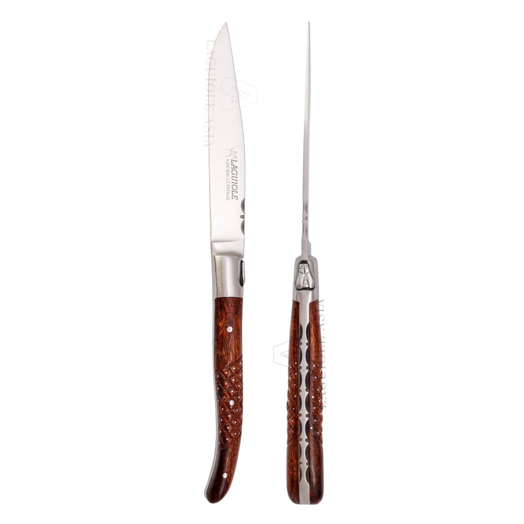 FONTENILLE PATAUD ⋆ Ironwood Laguiole Steak Knives