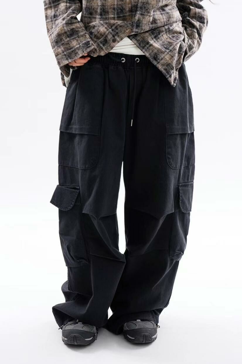 淨色工裝鬆身褲 Seeot-013P