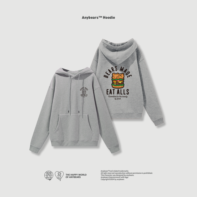 ANYBEARS® Hoodie Hamburger BEAR 漢堡熊帽T