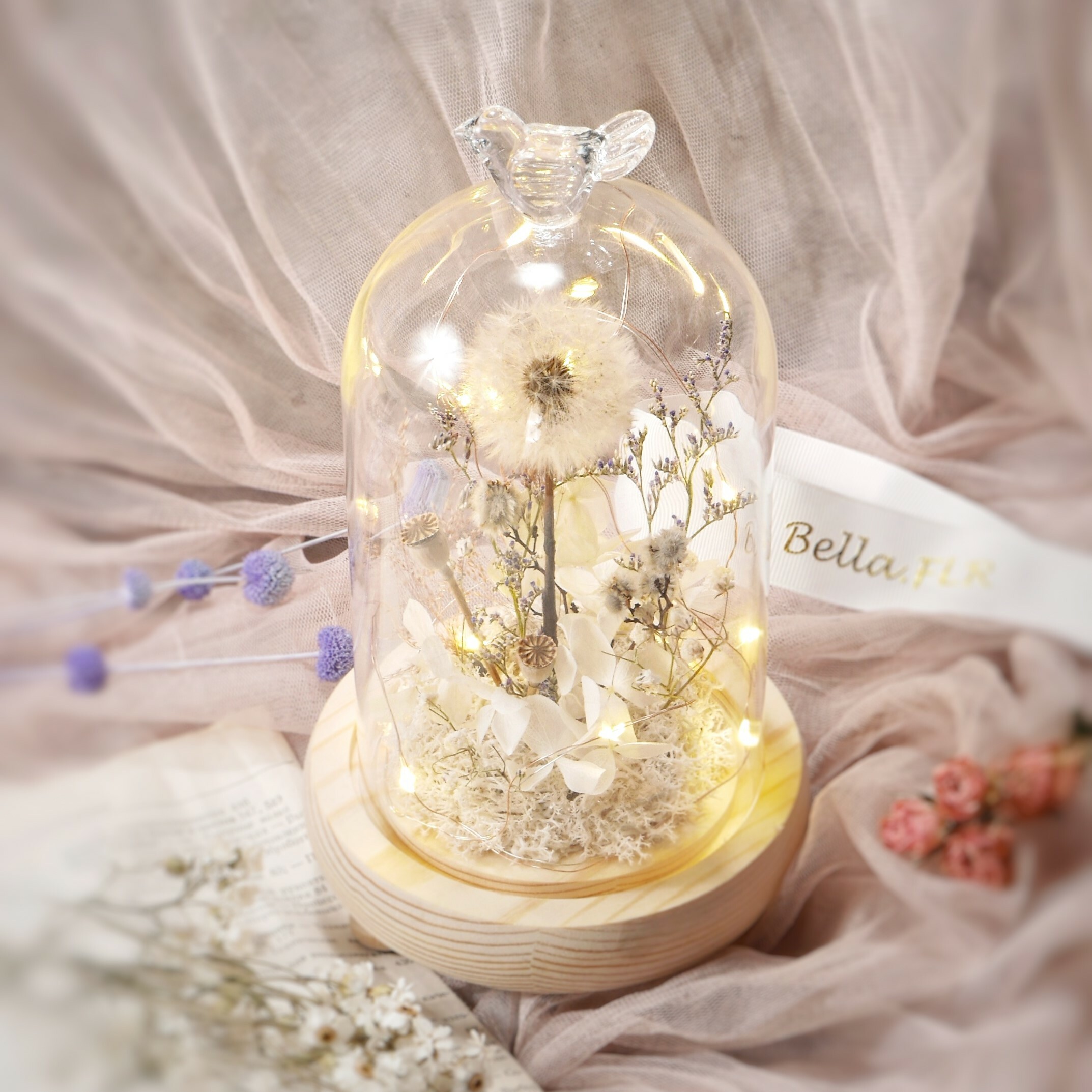 【 輕飄飄的祝福 】長型玻璃花盅-小