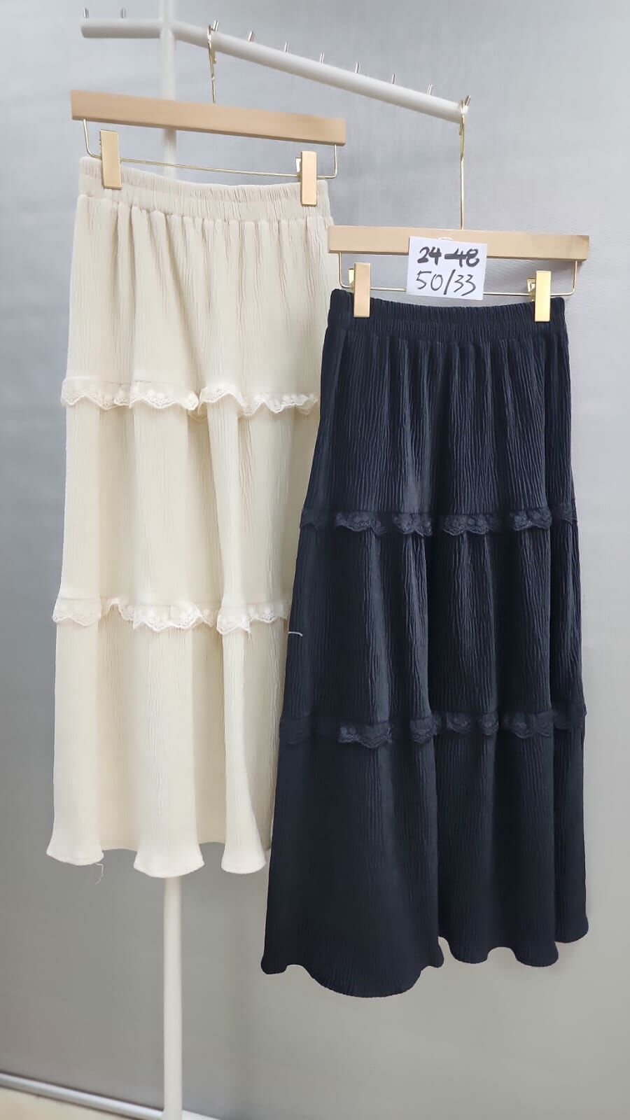 ca14965  層層半裙  $129/1 $199/2  腰24-48 hip50 長30