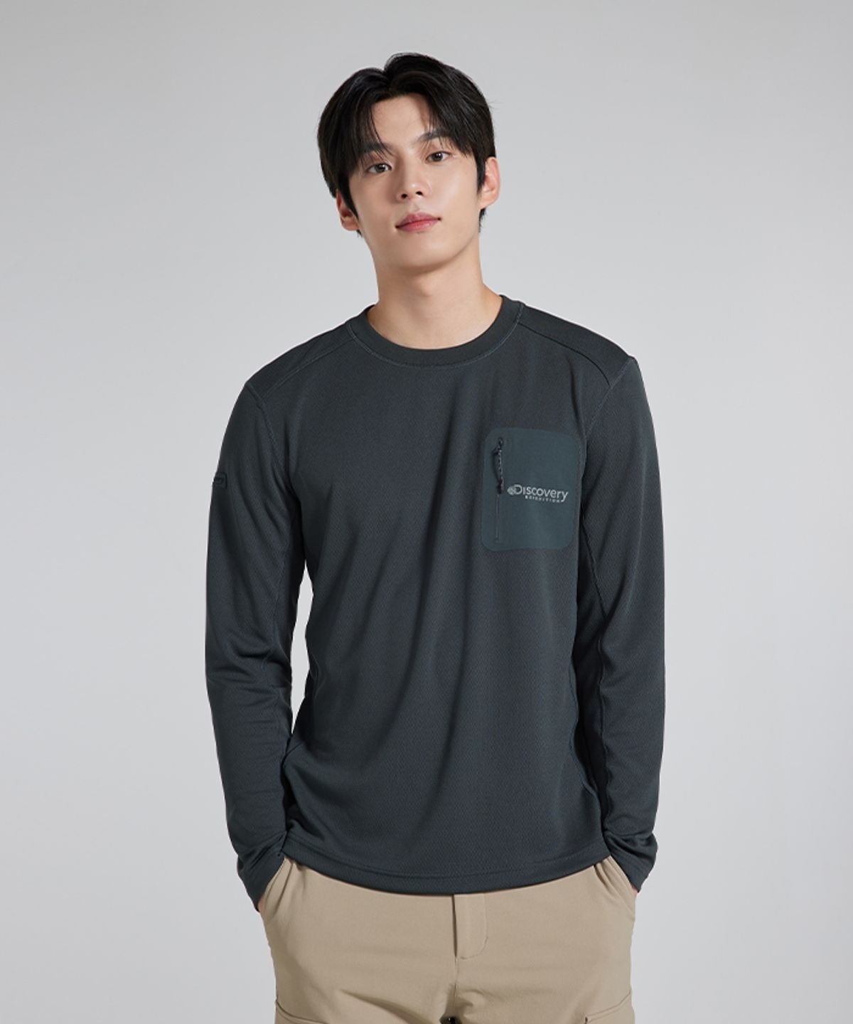 【代購】Discovery 探索 男 胸拉鍊 口袋 快乾 山地 長袖 DMRL37044