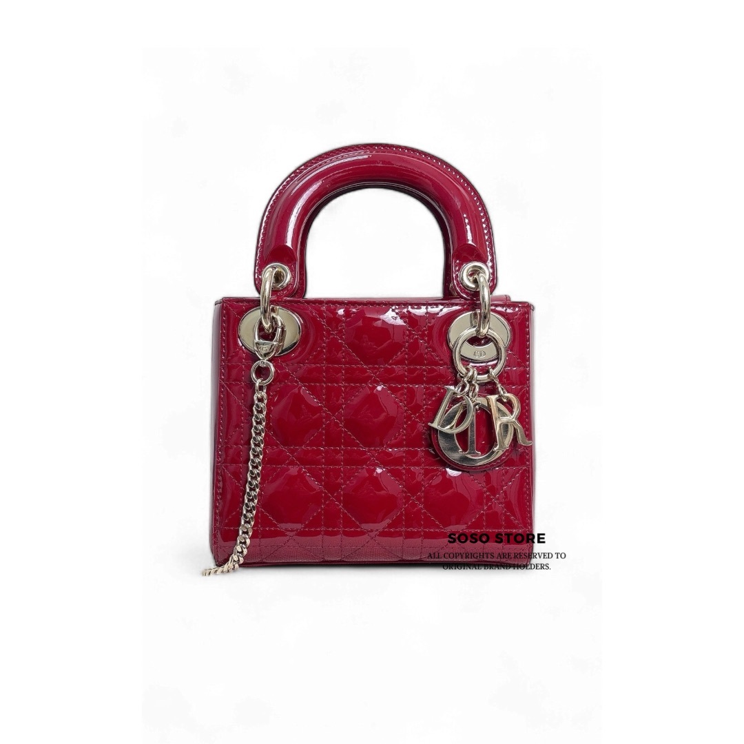 Dior Lady Dior Mini Bag - Red / Ghw