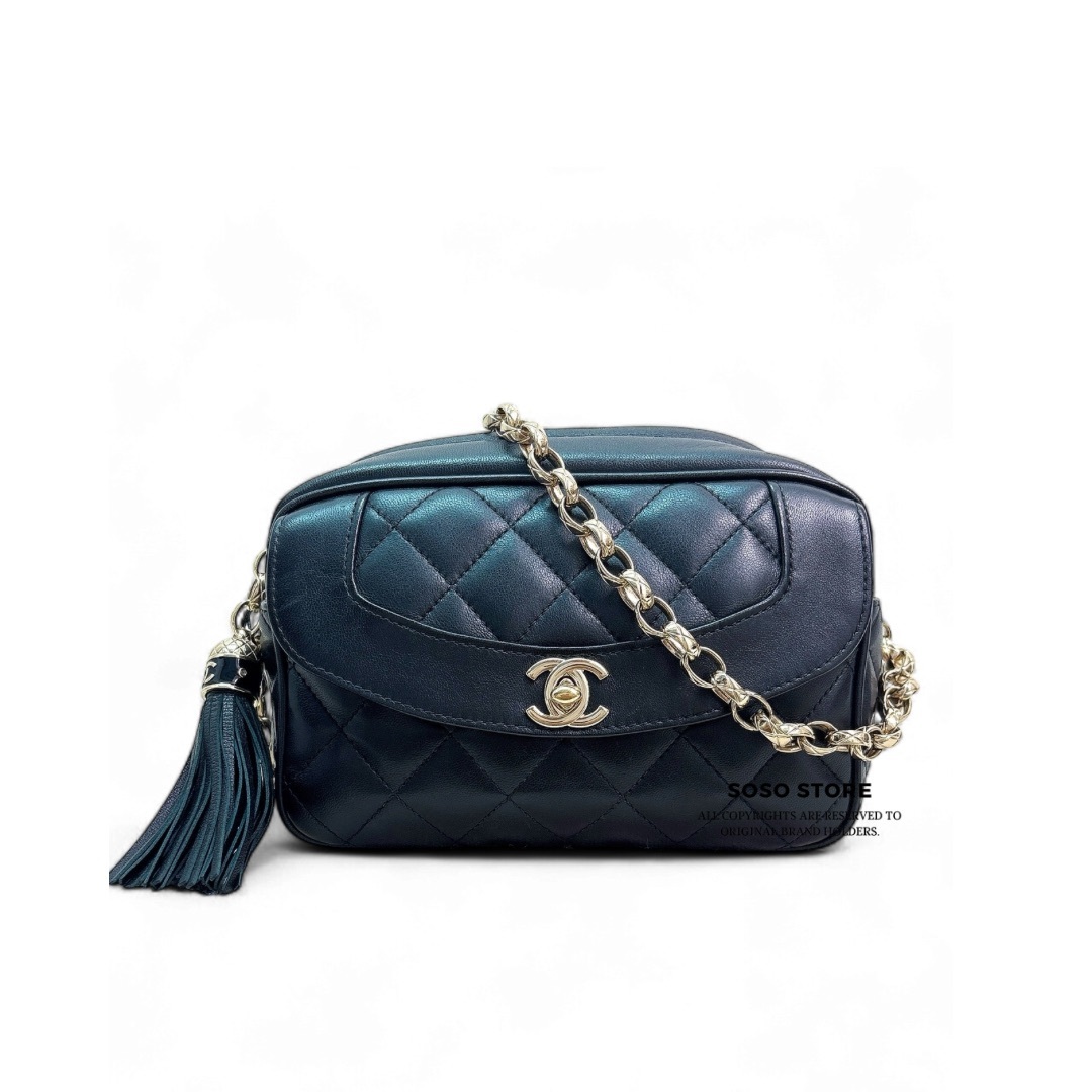 Chanel Diana Cross Over Bag - Black / Ghw
