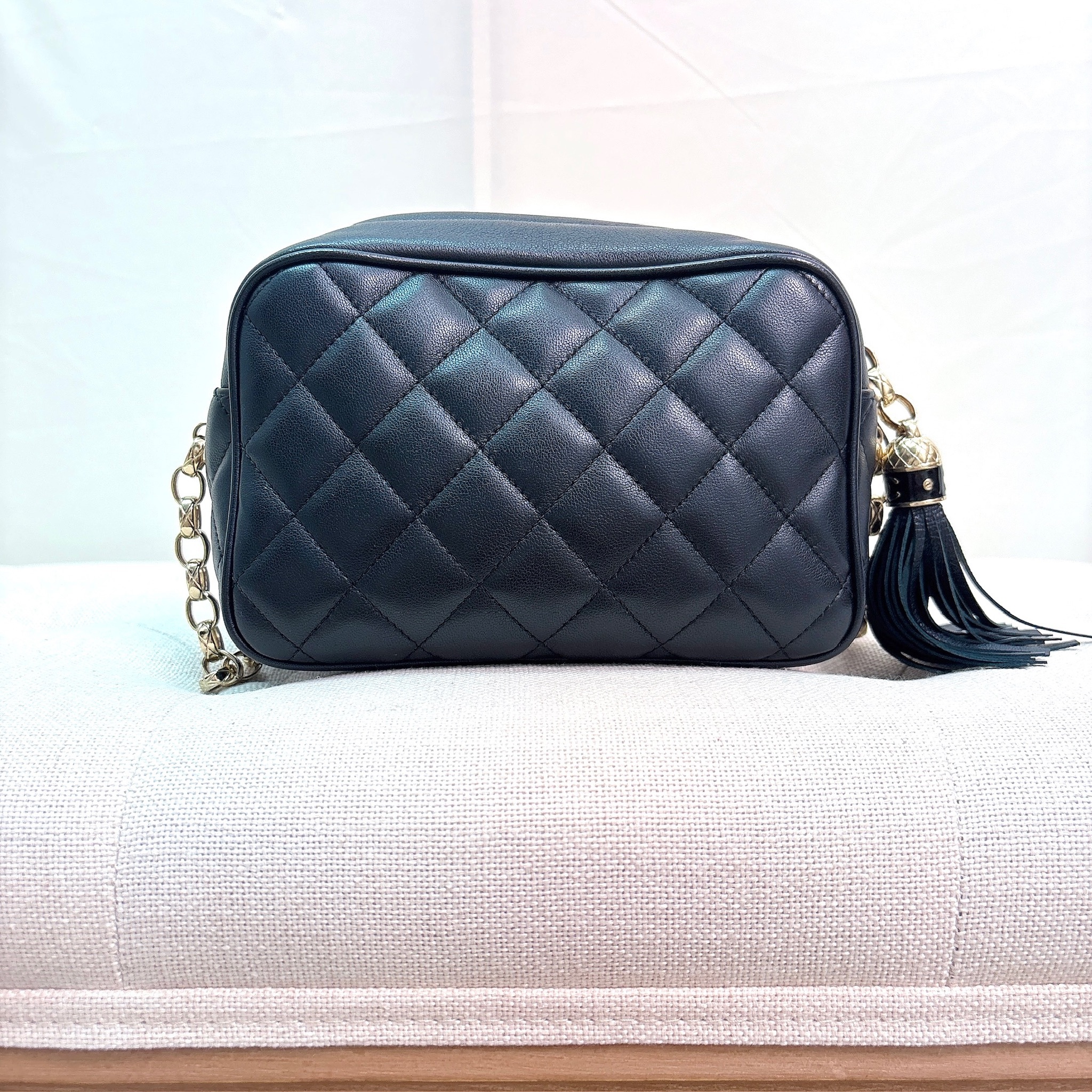 Chanel Diana Cross Over Bag - Black / Ghw