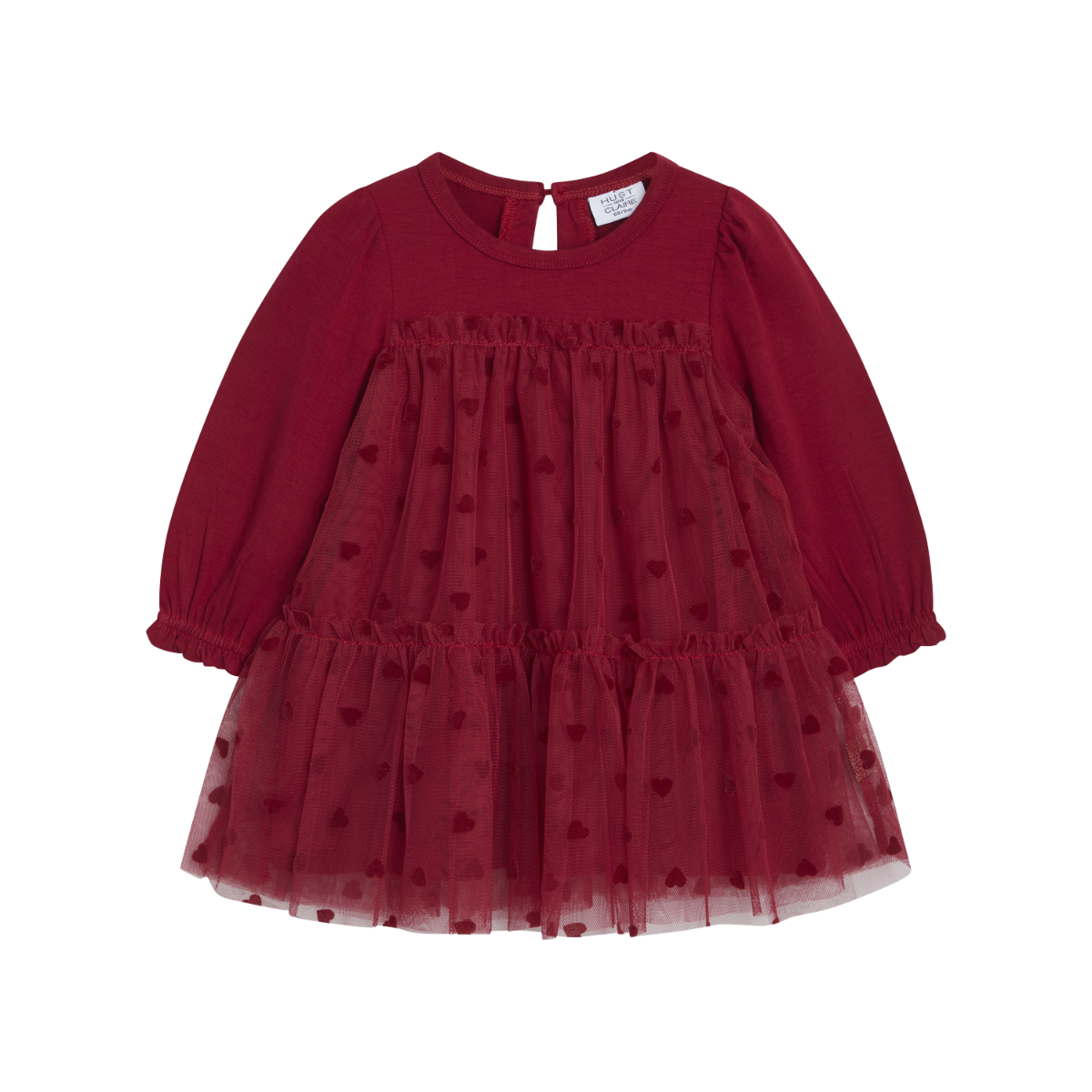 〖 Hust & Claire 〗紅色愛心紗裙寶寶洋裝