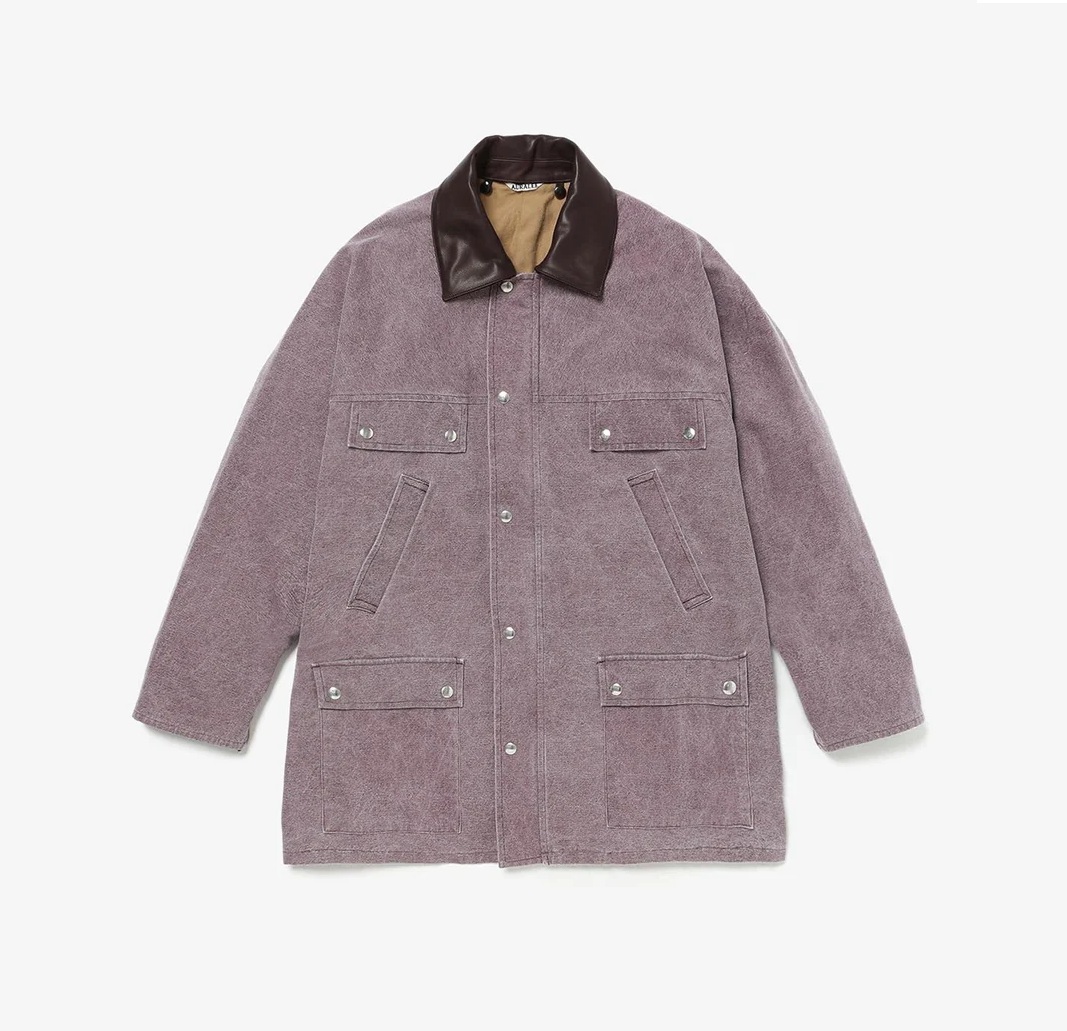 AURALEE 2024 A/W WASHED ORGANIC CANVAS HUNTING BLOUSON - PRE ORDER ITEM (預訂中)