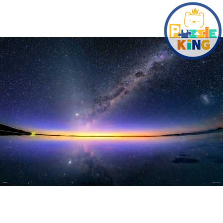 黎明時分的銀河倒映在天空的鏡子中 （烏尤尼鹽沼）