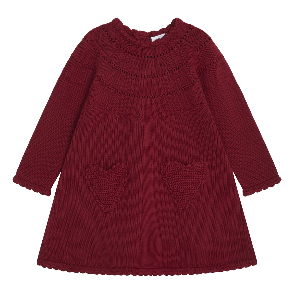 〖 Hust & Claire 〗紅色愛心口袋針織洋裝