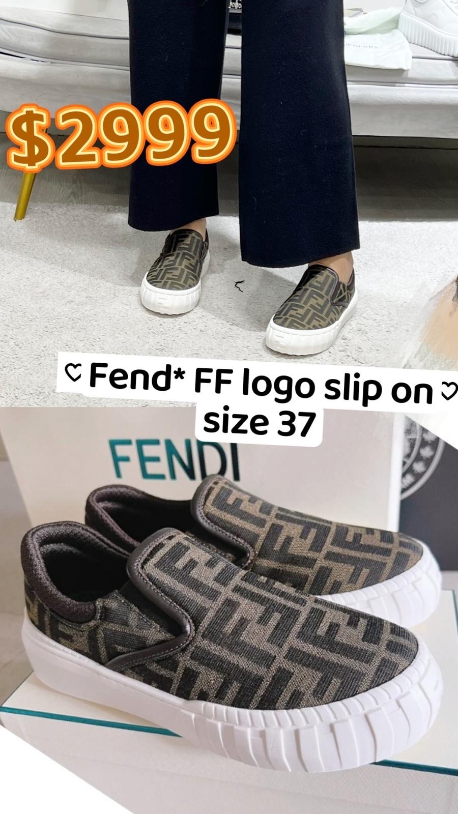 Fendi FF logo Slip On -M
