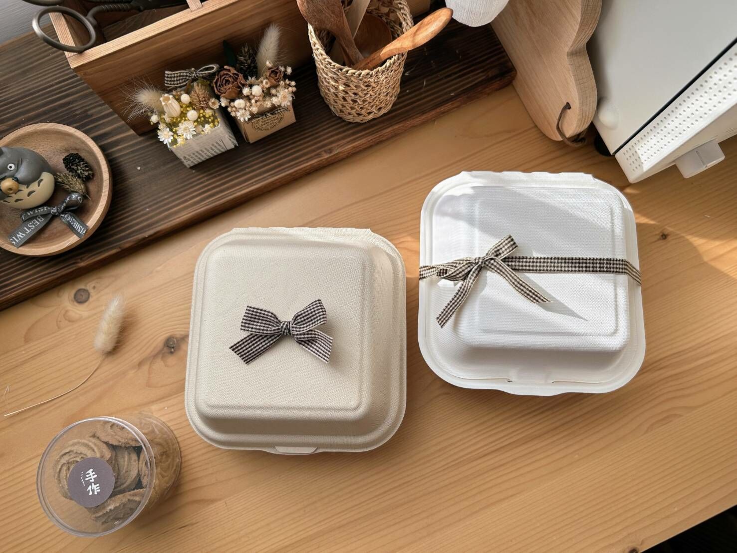 漢堡盒.紙漿盒.甜點盒.蛋糕盒.包裝設計.緞帶