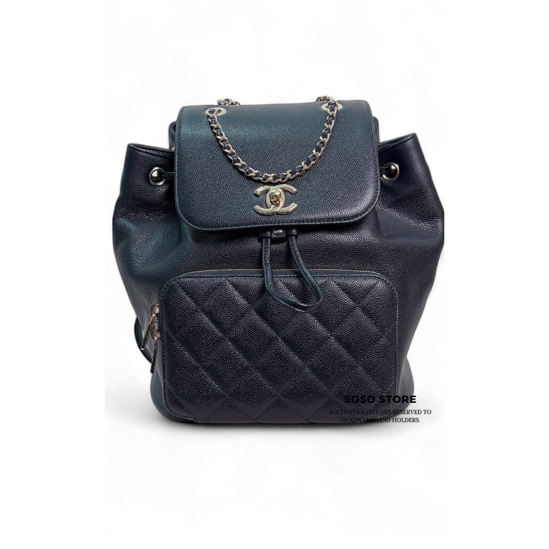 Chanel Caviar Backpack - Black / Ghw