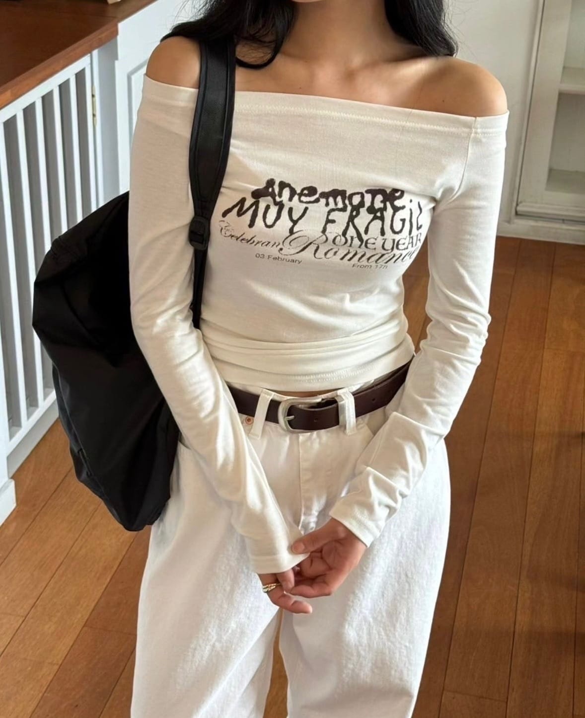 KR ANYMORE OFF SHOULDER TEE (3 COLORS)