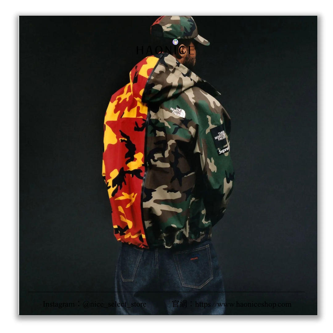 【HAO NICE】長袖 衝鋒外套 Supreme 24SS TNF北臉聯名 Split Jacket 拼色衝鋒衣外套