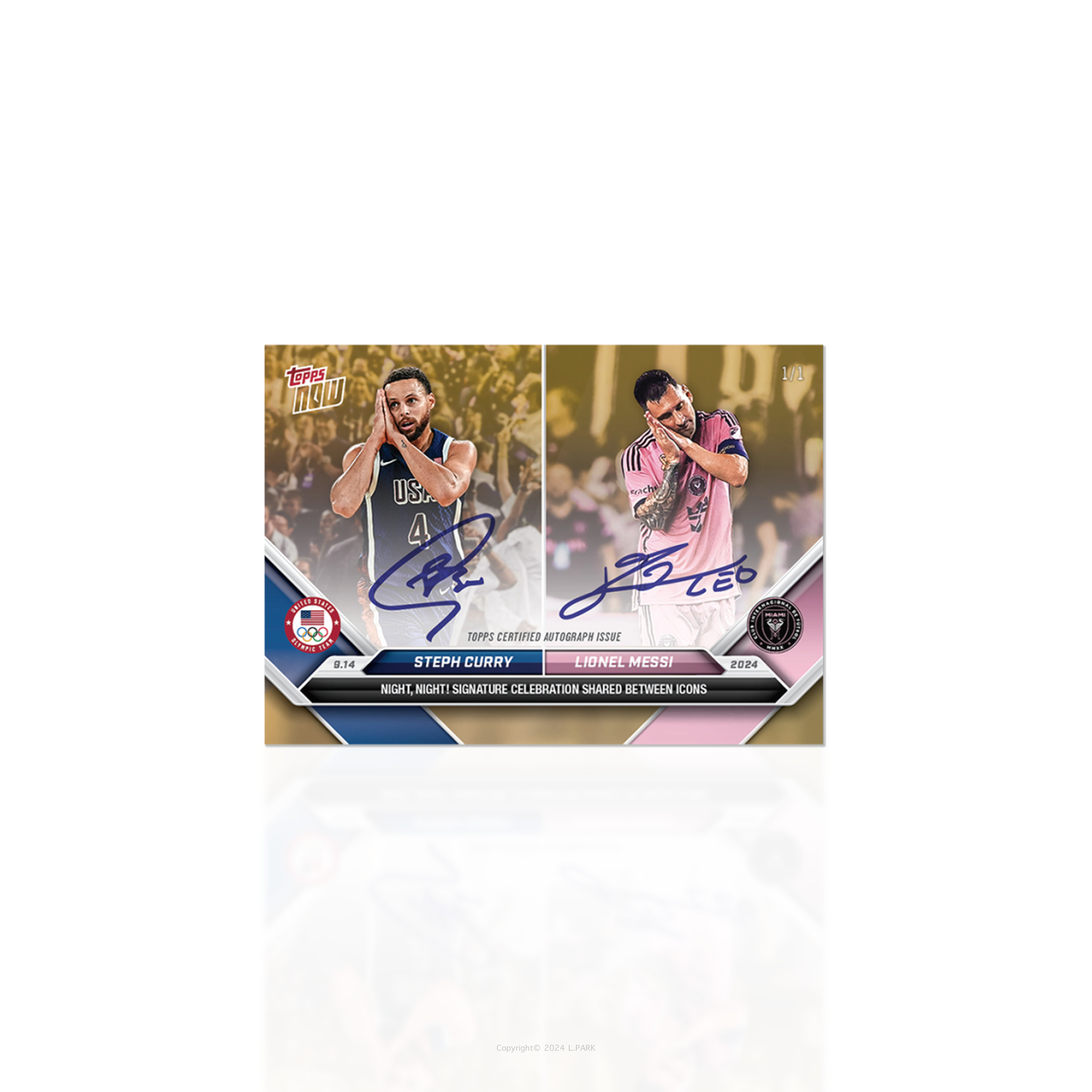 Lionel Messi & Steph Curry - 2024 MLS TOPPS NOW® Card 128