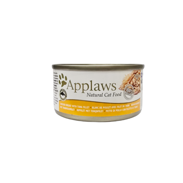 Applaws - 肉絲湯汁雞肉&吞拿魚 Chicken with Tuna Fillet 70g