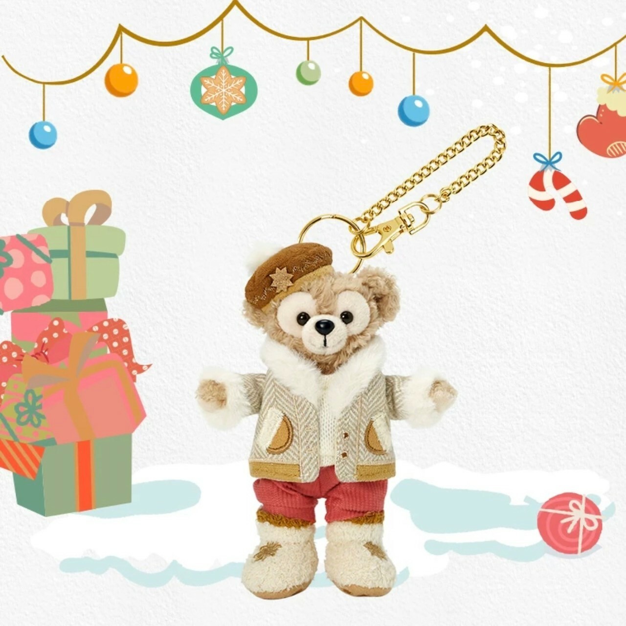 2024 冬日 達菲 Duffy 與好友們 達菲 Duffy 鑰匙圈 吊飾 -上海迪士尼樂園