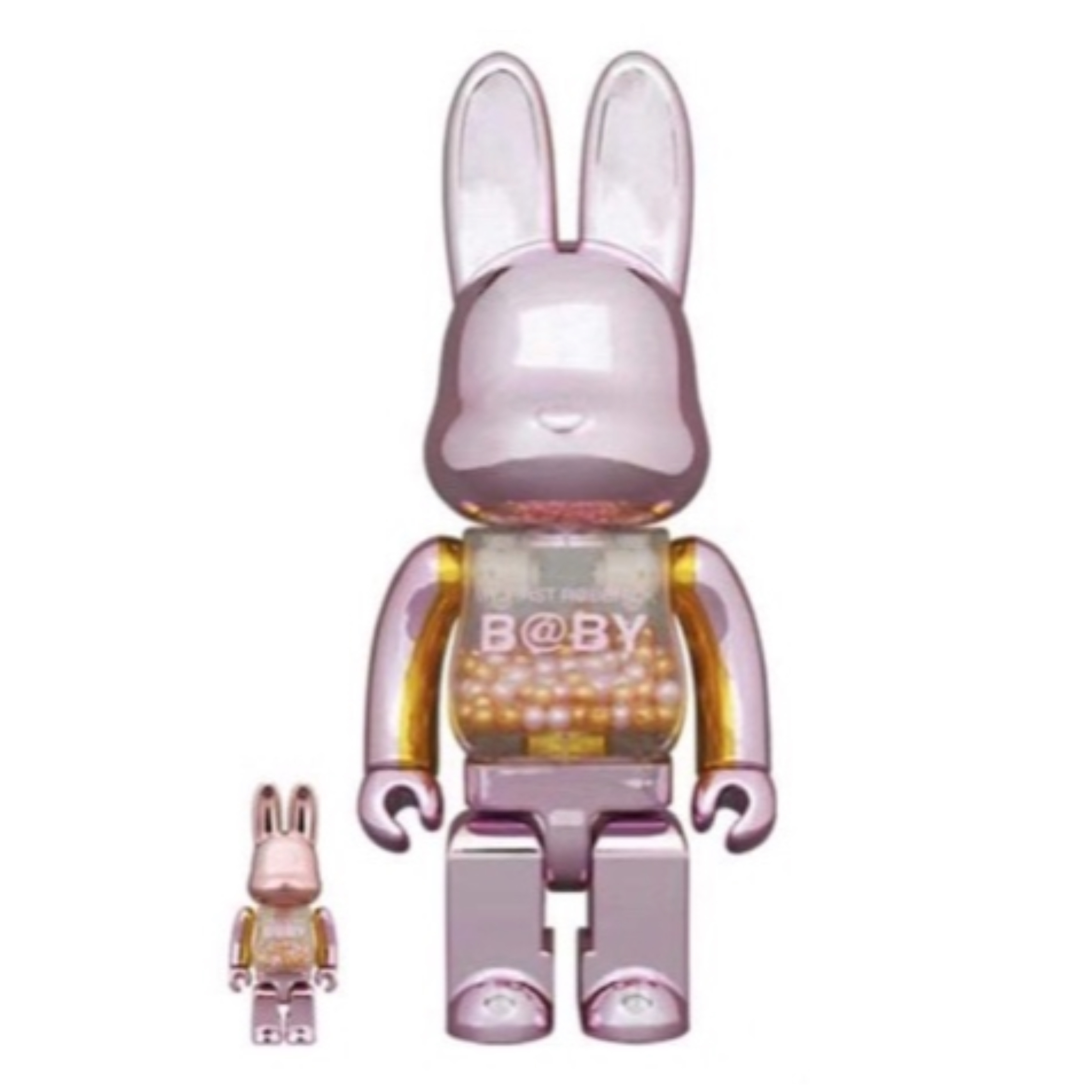 BE@RBRICK 電鍍粉金 兔千秋 400% & 100%