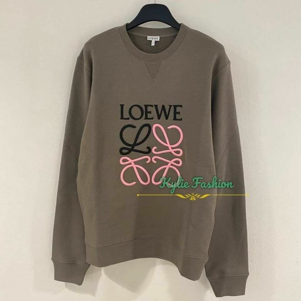LOEWE 立體刺繡 LOGO 衞衣 奶茶色