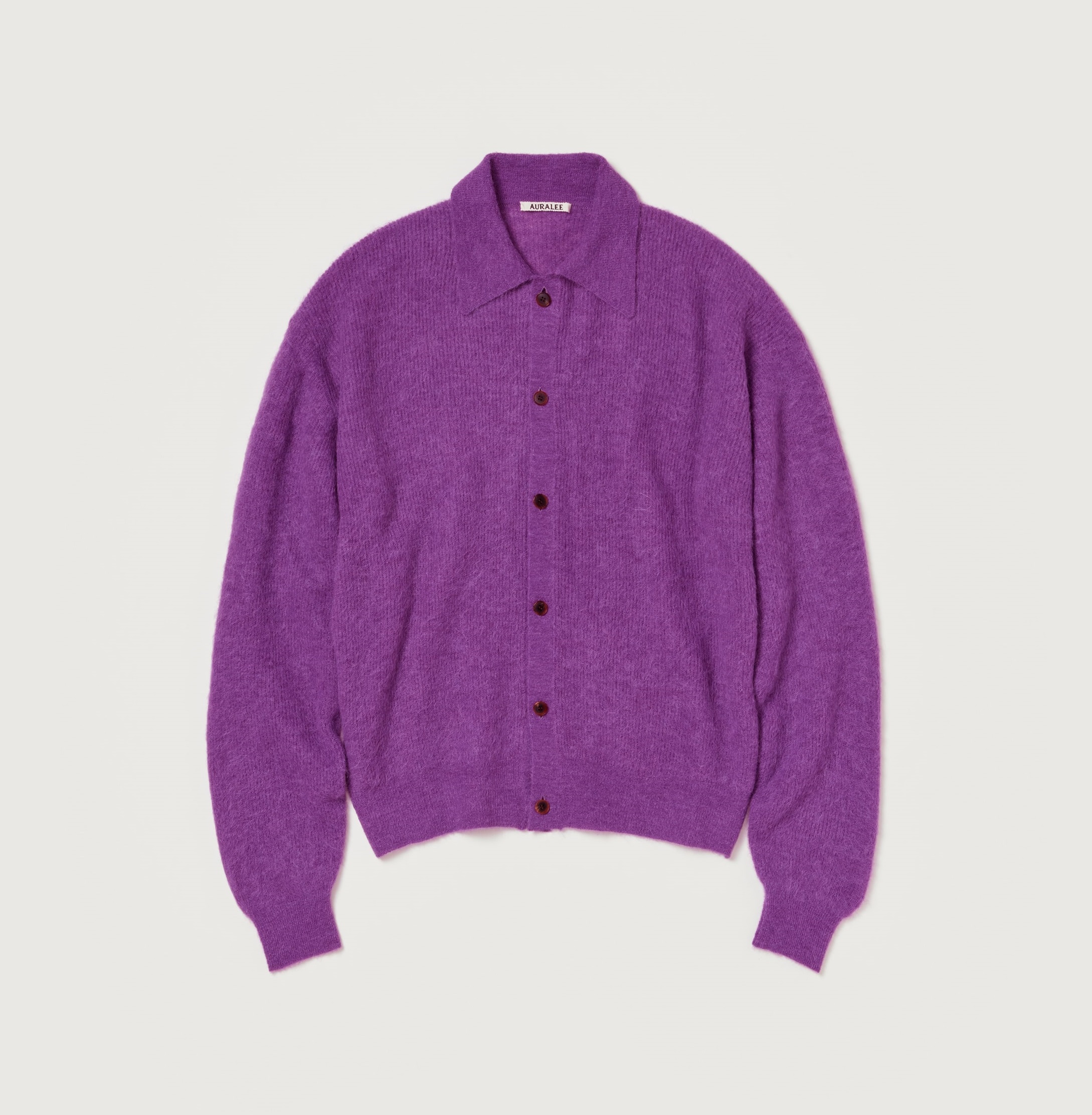 AURALEE 2024 A/W BABY SURI ALPACA SHEER KNIT SHIRT CARDIGAN - PRE ORDER ITEM (預訂中)