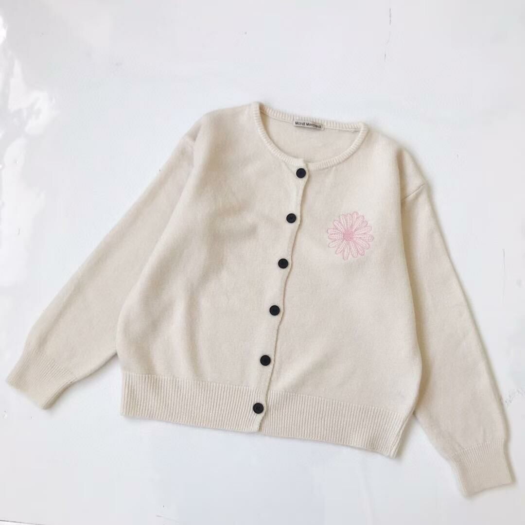 Mardi小花刺繡針織毛衣