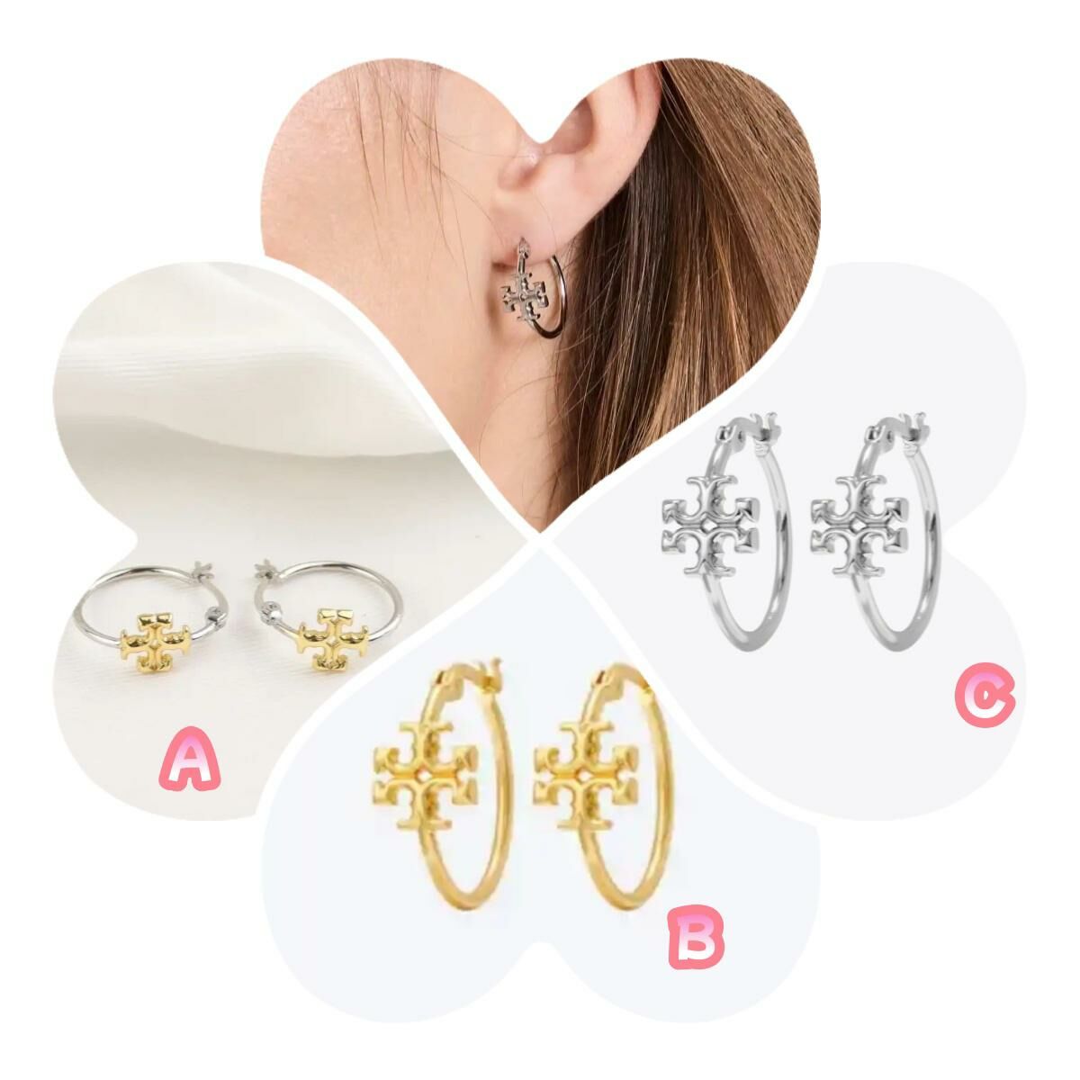 Tory Burch Eleanor Small Logo Hoop Earring