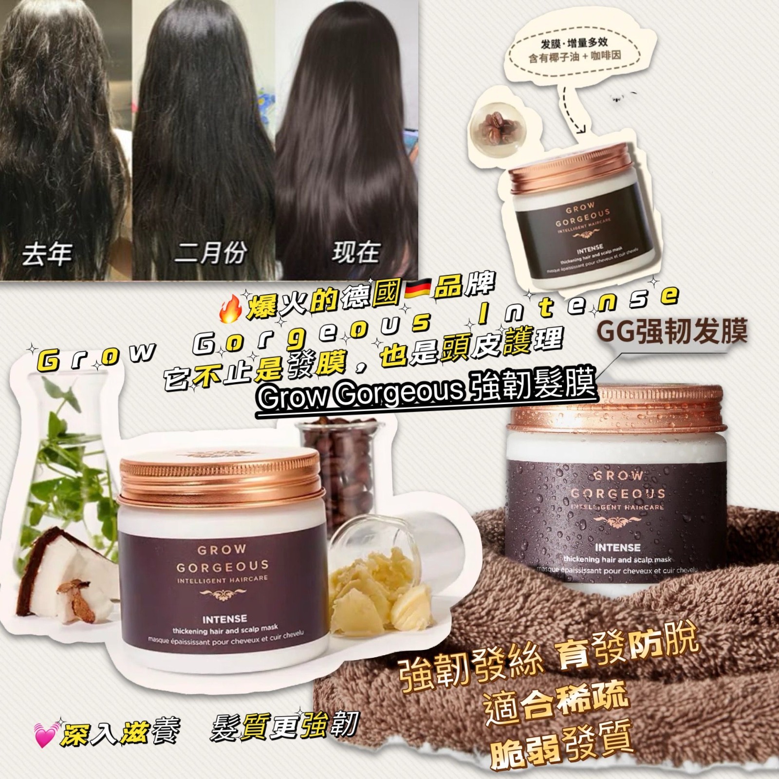 【預購】Grow Gorgeous Intense G111320 防脫髮髮膜 200ML